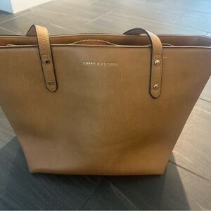 Poppy & Peonies Go-Getter Tote Cognac